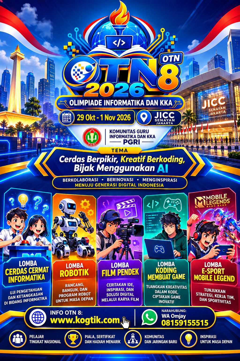 Olimpide TIK dan Informatika Nasional (OTN) 8 di JICC Senayan Jakarta